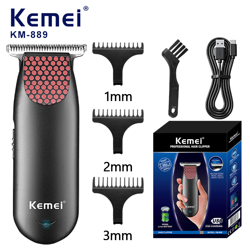 Men'S Grooming Boxes - Kemei 889 プロフェッショナルポケットコードレスバリカンコンパクトミニ電気ひげヘアトリマー小型ポータブルグルーミングキット男性用
