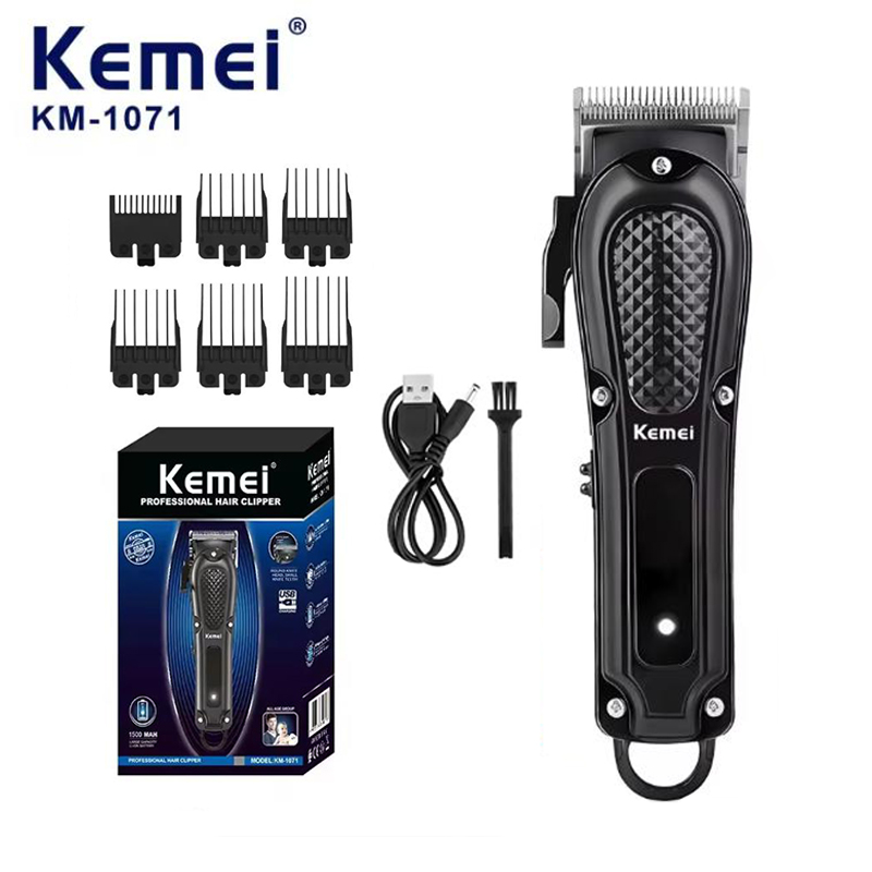 Men'S Grooming Scissors - Kemei-男性用電動バリカン,コードレスおよび充電式バリカン,ひげトリマー,強力なトリミング,KM-1071