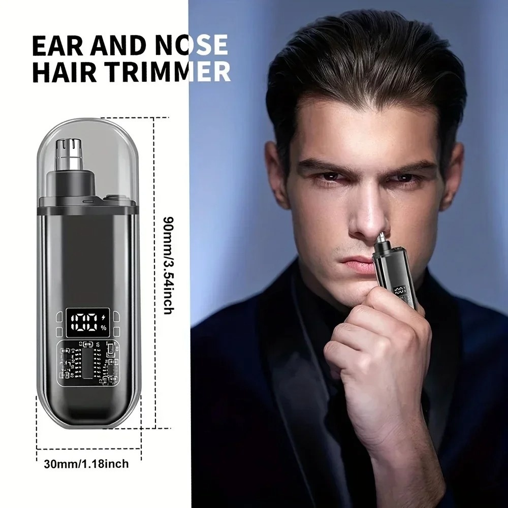 Men'S Grooming Hair Removal - 電気鼻耳毛トリマーミニコンパクトポータブルUSB C高速充電充電式男性顔の毛除去グルーミングクリッパー