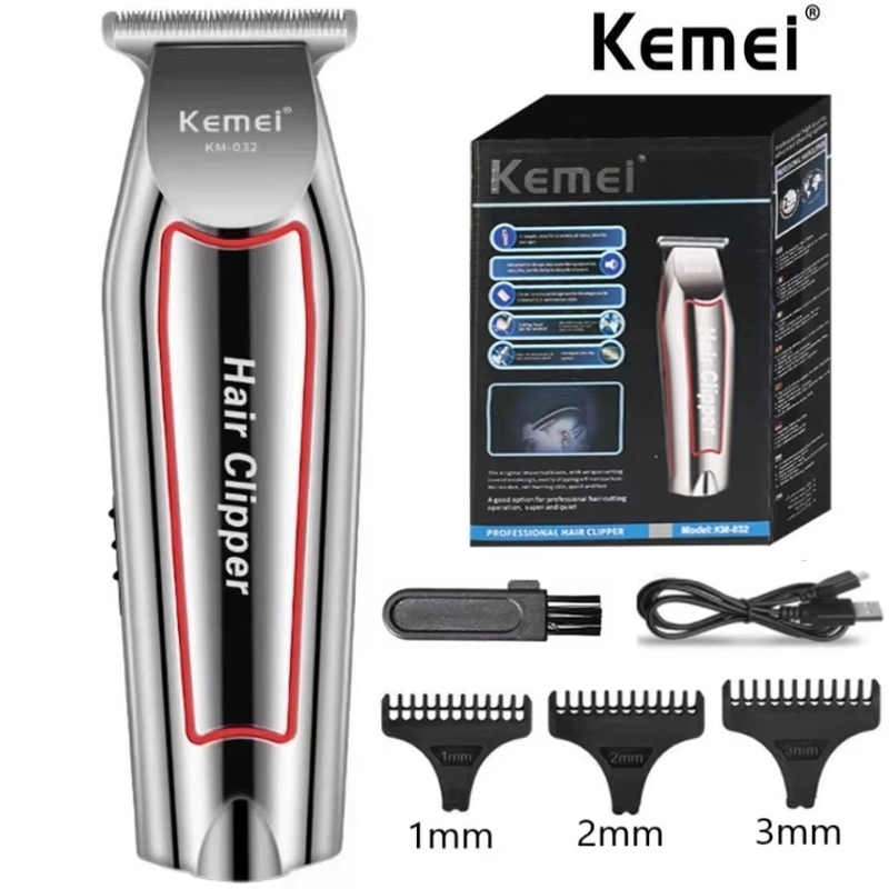 Men'S Grooming Boxes - Kemei KM-032ヘアトリマー電動ひげトリマー男性用ヘアクリッパーヘアカッターマシンヘアカットグルーミングキットヘアクリッパー男性用