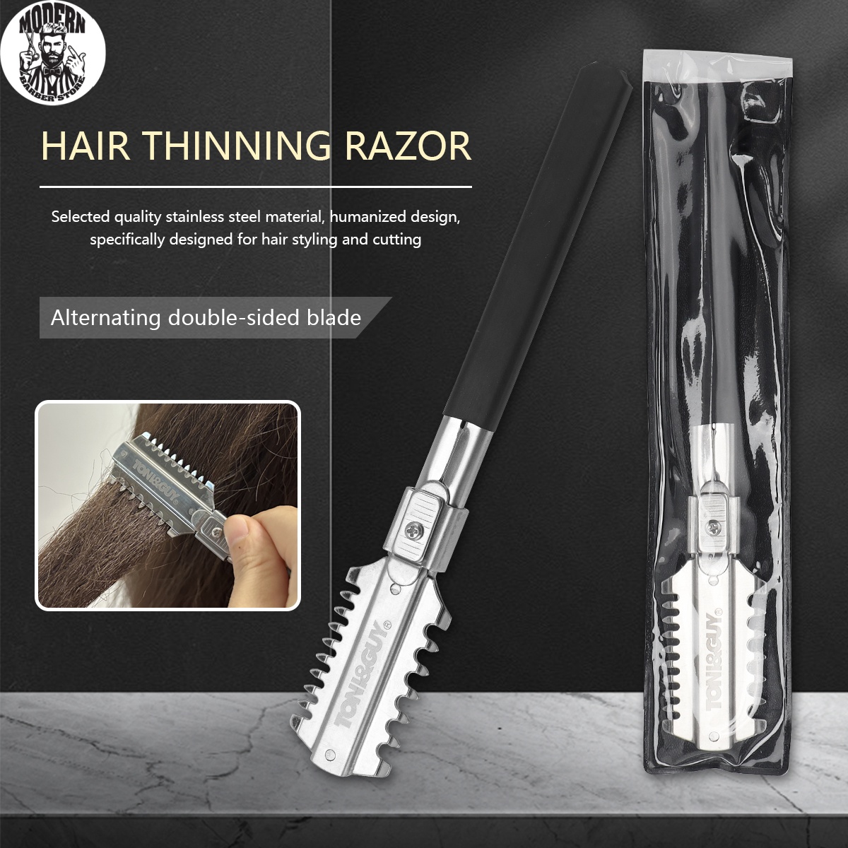 Men'S Grooming Scissors - サロン両刃シェービングヘアカットかみそりナイフブレード手動ヘアカットツールひげトリマー理髪店スタイリング用品ツール