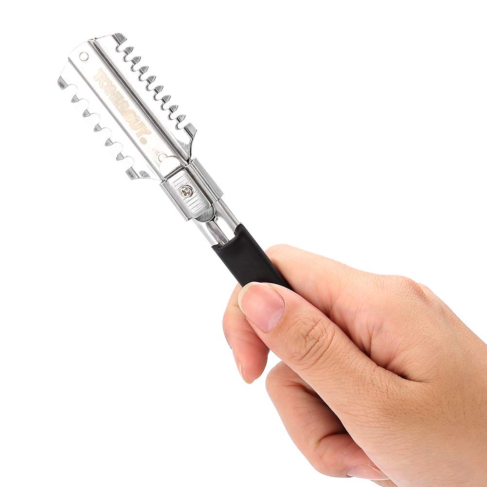ダブルエッジシェービングヘアカットかみそりナイフの刃手動ヘア - Men'S Grooming Scissors のレビューと価格