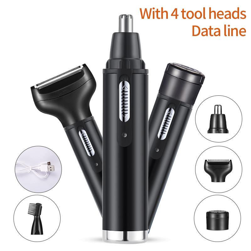 電気鼻耳ヘアトリマー男性用無痛充電式眉毛ひげ 4 in 1  - Men'S Grooming Scissors のレビューと価格