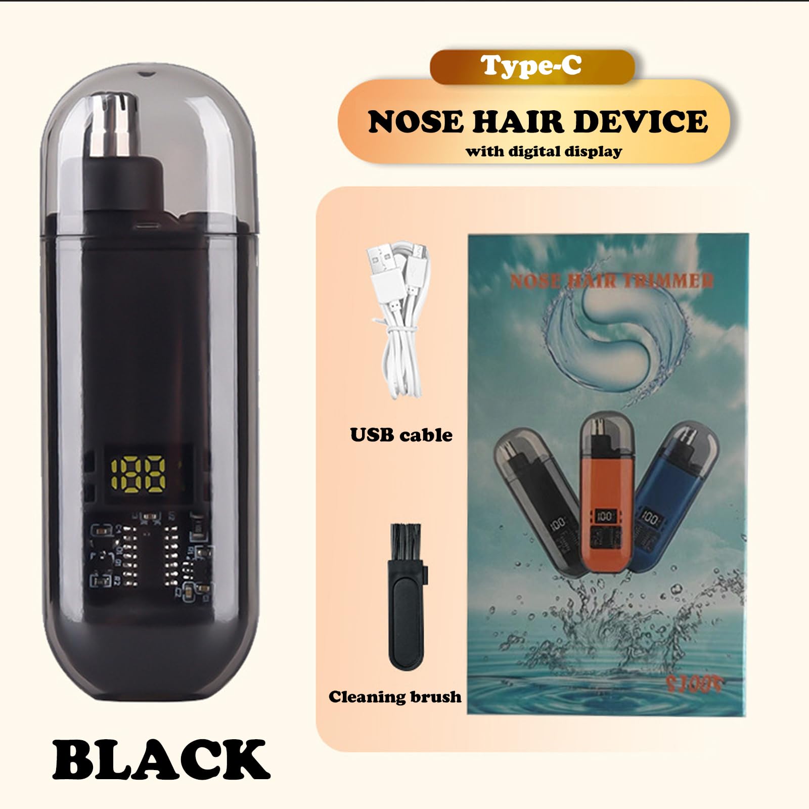 鼻耳毛トリマー USB 充電式男性用電動バリカン急速充電低騒 - Men'S Grooming Scissors のレビューと価格