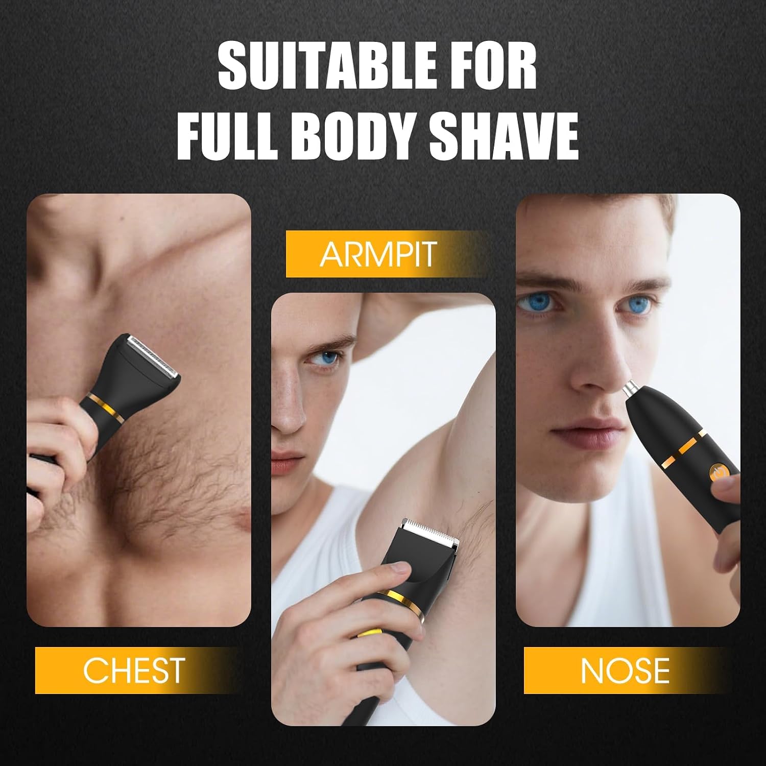 男性女性用ボディトリマー、3 in 1グルーミングキット、鼻 - Men'S Grooming Hair Removal のレビューと価格