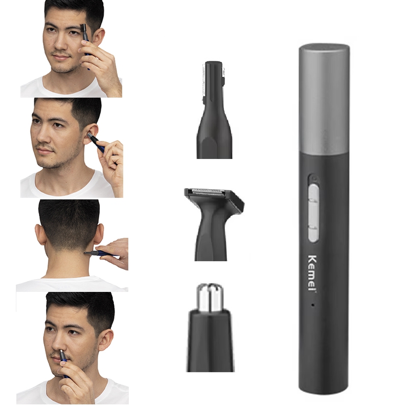 Kemei Pro 充電式鼻毛トリマーペンひげグルーミングキ - Men'S Grooming Scissors のレビューと価格