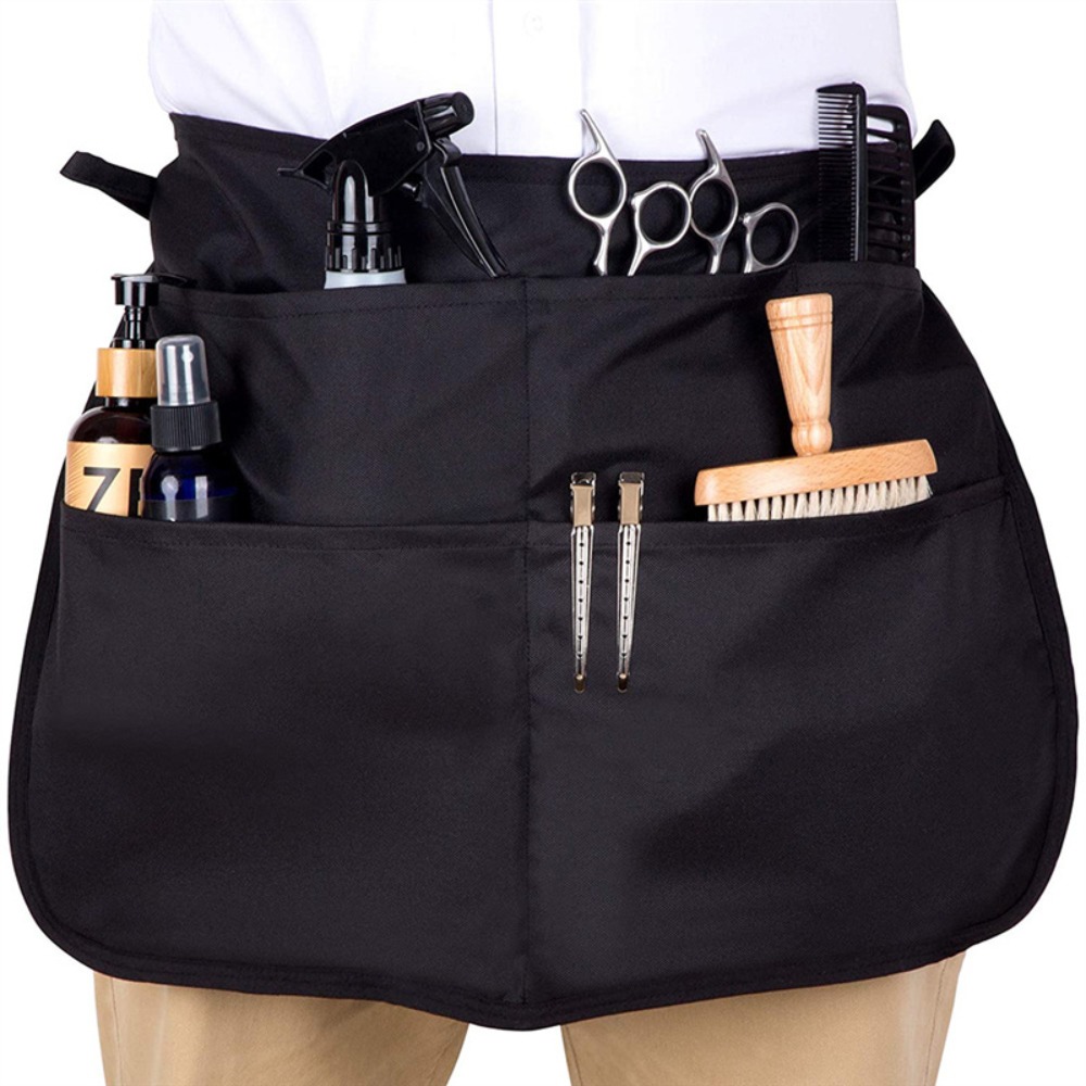 新しい5ポケット付きバーバー用ハーフエプロン。防水・漂白剤に - Men'S Grooming Bag のレビューと価格