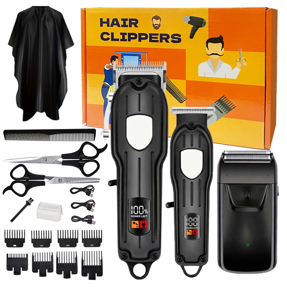 プロ仕様の充電式ヘアクリッパー、ヘアトリマー、8種類のアタッ - Men'S Grooming Scissors のレビューと価格