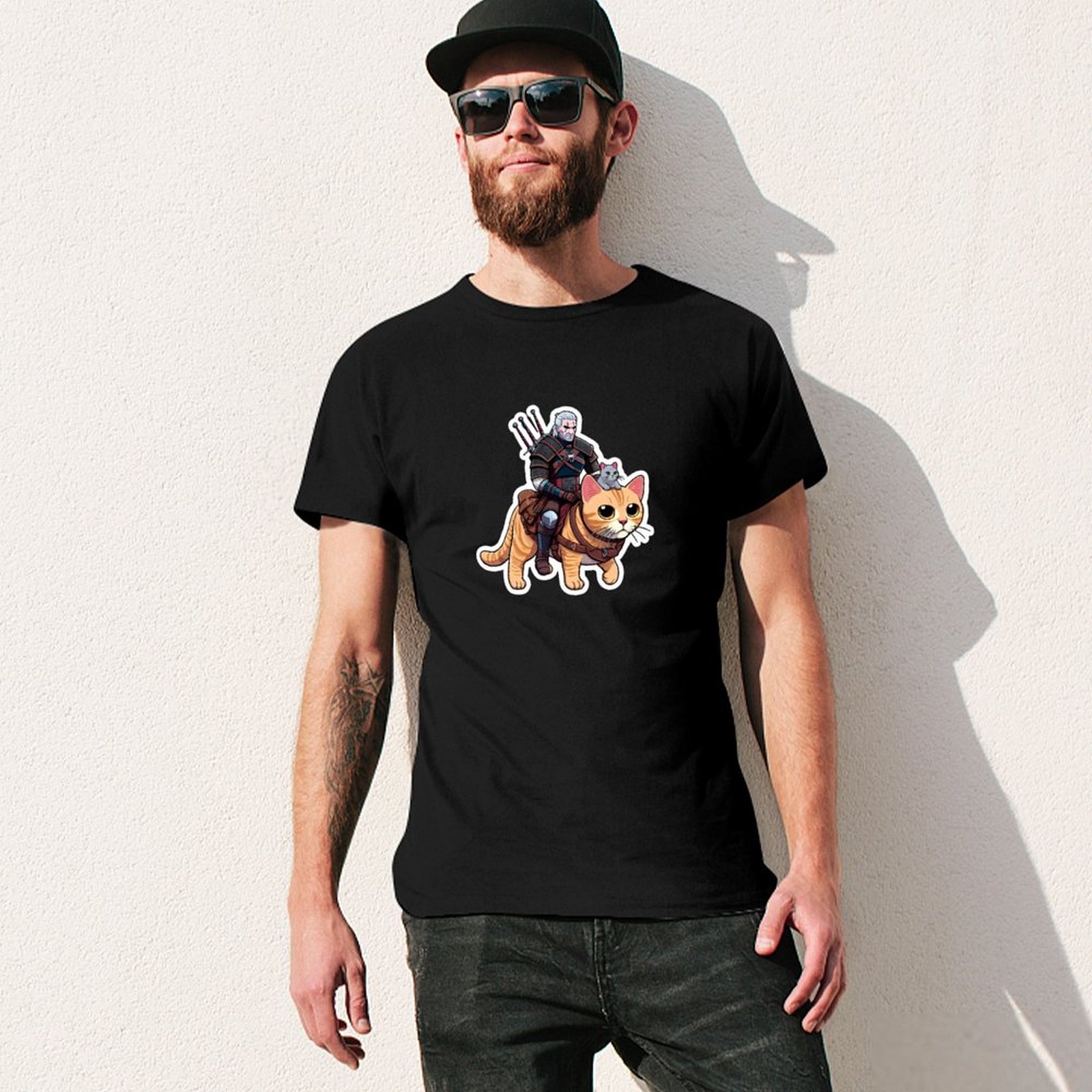 ゲラルトの猫のグルーミングガイドTシャツ。綿素材のシンプルな - Men'S Grooming Package のレビューと価格
