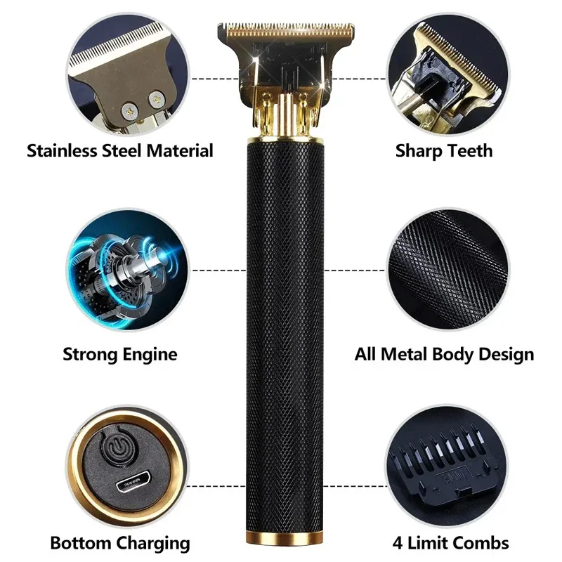 電動バリカンとアクセサリー T9 クリッパー 充電式 メンズ - Men'S Grooming Scissors のレビューと価格