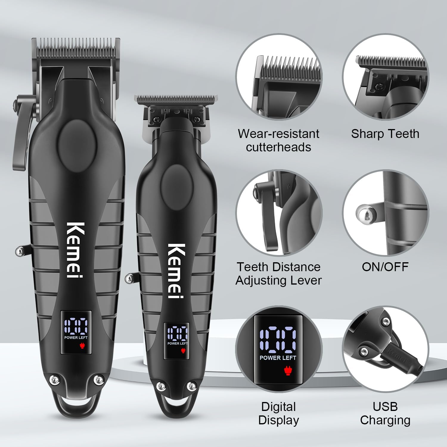 Kemei バリカンキット 男性用 電気シェーバー ヘアトリ - Men'S Grooming Scissors のレビューと価格