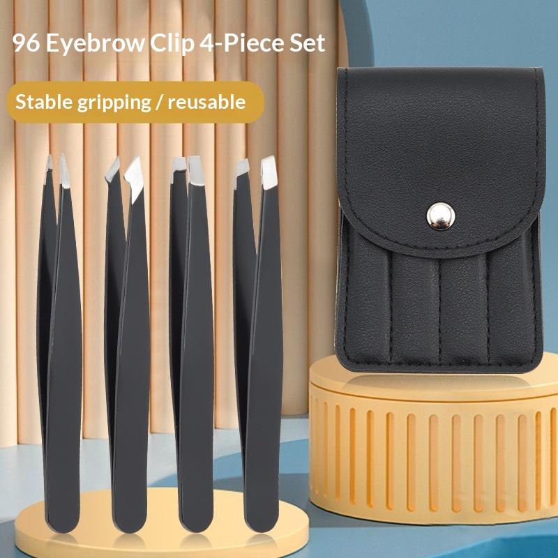4 個のカラフルなステンレス鋼ピンセットセット女性男性眉毛ま - Men'S Grooming Bag のレビューと価格