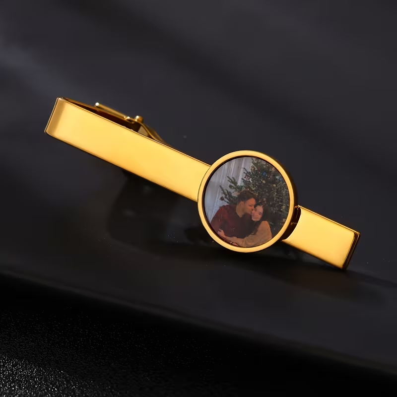カスタム写真ネクタイピン　パーソナライズされた丸型写真ステン - Men'S Grooming Pictures のレビューと価格