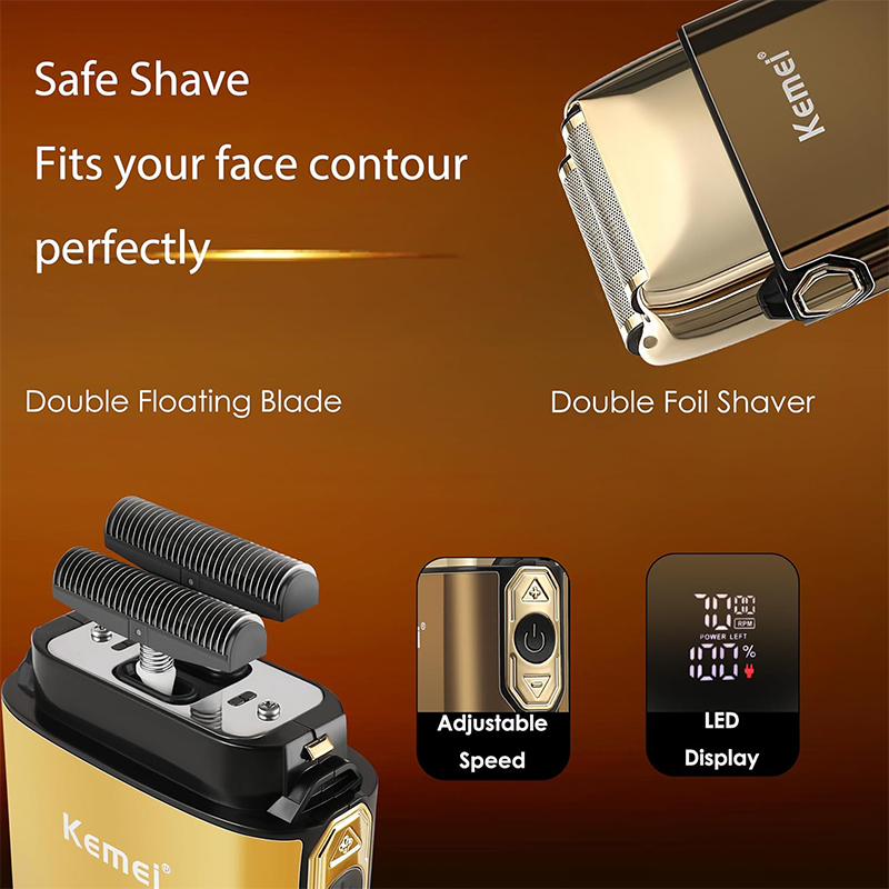 Kemei KM-TX10 T9 ヘアトリマー 電気シェーバ - Men'S Grooming Boxes のレビューと価格