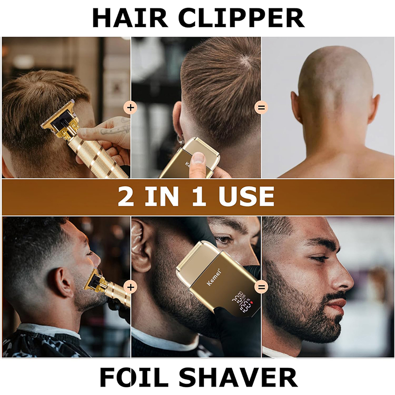 Kemei KM-TX10 T9 ヘアトリマー 電気シェーバ - Men'S Grooming Boxes のレビューと価格