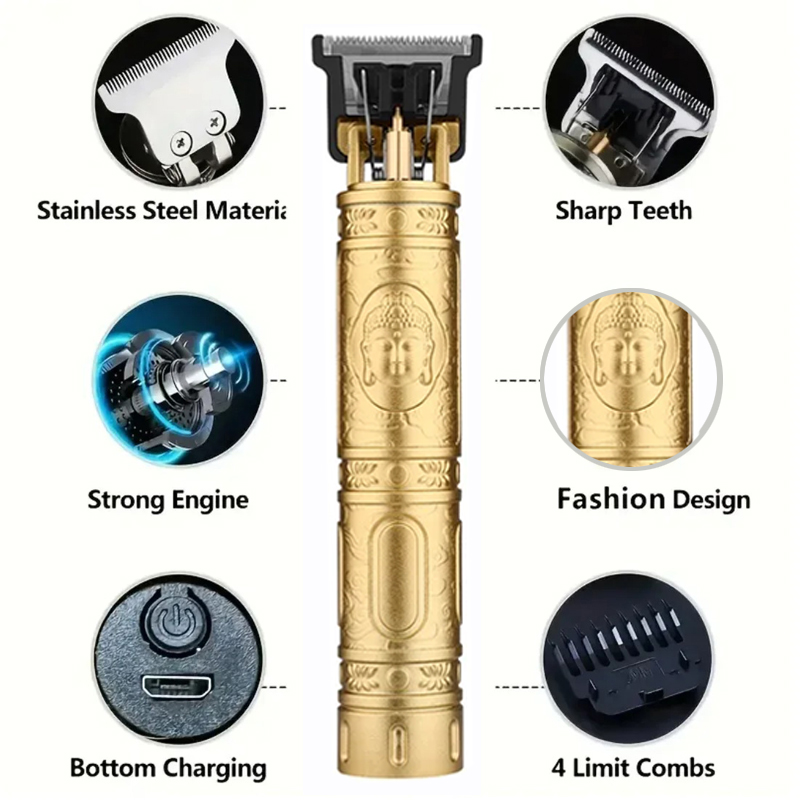 コードレス T9 ヘアトリマー男性用 USB 高速充電電気シ - Men'S Grooming Scissors のレビューと価格
